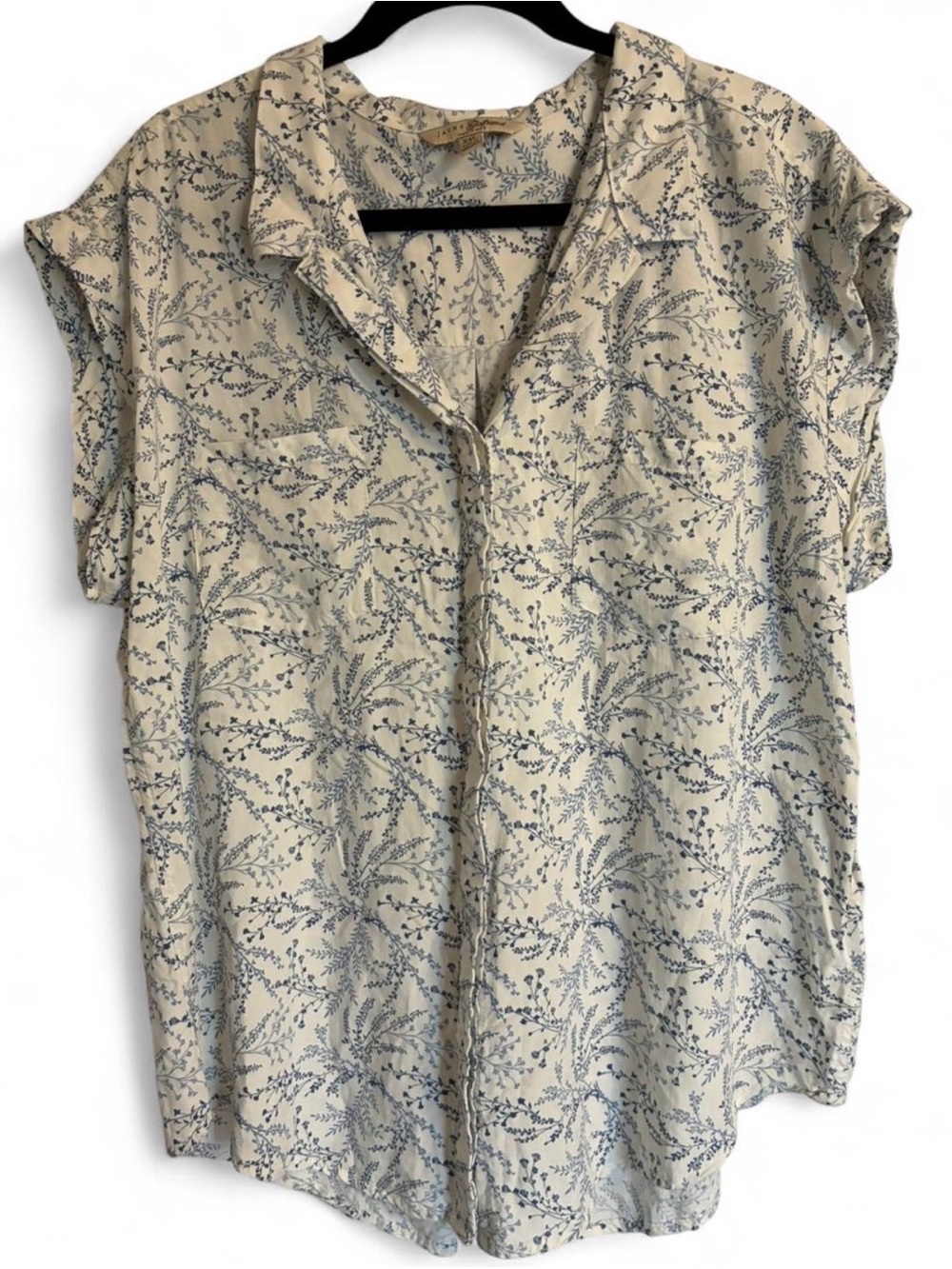 Jachs Girlfriend New York blue floral print blouse